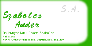 szabolcs ander business card